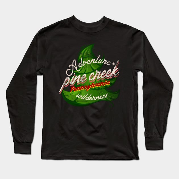 Adventure outdoor pine creek pensylvania distressed Long Sleeve T-Shirt by SpaceWiz95